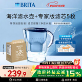 碧然德（BRITA）过滤净水器 家用滤水壶 净水壶 海洋系列 3.5L（蓝）+专家版滤芯5枚 环保加固包装