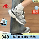 卡帕（Kappa）女鞋增高老爹鞋子女款夏季厚底跑步鞋休闲运动慢跑鞋 奥运灰 36.5