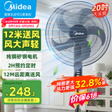 美的（Midea）电风扇立式风扇家用风扇卧室宿舍摇头轻音交流定频落地扇工业20吋FS45-25D