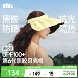 蕉下（beneunder）遮阳帽子女黑胶贝壳防晒帽男太阳帽便携空顶帽大帽檐全脸遮阳 黄