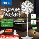 海尔（Haier）一级能效电风扇家用落地扇大风量直流轻音语音app智控京东自营风扇伸缩摇头宿舍电扇HFS-Y3012AU9