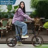 大行（DAHON）K3plus折叠自行车超轻铝合金16英寸9速城市碟刹通勤车KAA693 消光黑【349轮组】