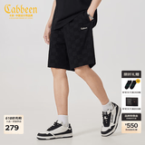 卡宾（CABBEEN）【棋盘格提花】宽松休闲短裤男2024夏新款潮牌运动五 煤黑色01 L (175) 50