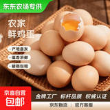 【东东农场专供】鲜鸡蛋新鲜鸡蛋农家40g左右/枚早餐溏心京东 15枚装（纸箱包装）