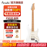 法丽达（Farida）电吉他F5020 F2020初学者入门单摇单单双电吉他 【热销爆款】F5020 MWH金属白