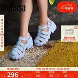 梅丽莎（melissa）Megan高跟时尚果冻罗马齿轮凉鞋女33835 浅蓝色 (AV347) 35-36