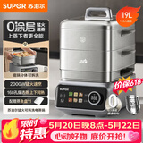 苏泊尔（SUPOR）0涂层不锈钢电蒸锅 炖蒸煮一体电煮锅 电火锅家用多功能锅 可拆洗电热锅19L 蒸美味Pro ZN32FC1013