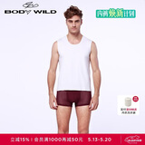 爱慕集团BODYWILD男士内衣透气网纱轻薄舒适装腰平角内裤红色本命年ZBN23EG4紫红175