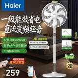 海尔（Haier）一级能效电风扇家用落地扇大风量直流轻音语音app智控京东自营风扇伸缩摇头宿舍电扇HFS-Y3012AU9
