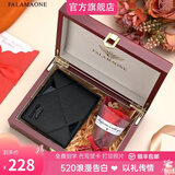 FALAMAONE钱包男士短款头层牛皮潮流轻奢商务钱夹520送男友老公生日礼物 Q2119-1头层牛皮【实木礼盒+花】