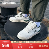 FILA FUSION斐乐潮牌KICK板鞋男鞋新款时尚休闲鞋踢板鞋潮 初雪白/暗绿-PC 39