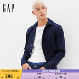 GAP男装春季经典款纯棉基础款翻领长袖衬衫常规上衣美版422488 海军蓝 422488 XS 美码 S亚洲码175/88A