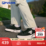 FILAFUSION 斐乐潮牌【章昊同款】男鞋厚底帆布鞋运动休闲鞋 黑/奶白-BG 45