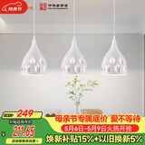 佛山照明LED餐厅灯吊灯具三头吸顶餐吊灯饰创意卧室灯长条50623