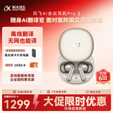 科大讯飞AI翻译录音耳机 智能降噪无线蓝牙耳机 Pro 3钛金 会议纪要  翻译耳机 翻译机 适配苹果华为