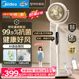 美的（Midea）【幸运草安睡2ProMax】家用空气循环扇/直流变频轻音小型电风扇/净化落地扇 智能语音遥控3D摇头