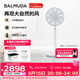巴慕达（BALMUDA）520礼物灰白果岭自然风循环扇台式桌面母婴可直吹家用电风扇 轻音节能无线遥控便携循环扇 白嵌灰
