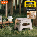 禧天龙户外露营塑料折叠凳家用懒人换鞋凳子地铁钓鱼小凳子冰河灰一个装