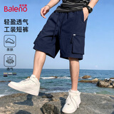班尼路（Baleno）短裤男款夏季潮流宽松运动透气休闲裤外穿轻薄大口袋工装五分裤
