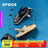 CROCS卡骆驰贝雅卡骆班洞洞鞋轻便耐磨拖鞋一脚蹬休闲鞋|205089 深蓝/辣椒红-4CC 41 /42(260mm)