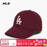 MLB帽子男女款棒球帽软顶鸭舌帽休闲运动帽520礼物3ACP6601N-07RDS-F