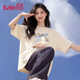 班尼路（Baleno）宽松圆领纯棉短袖T恤女2026年夏季休闲百搭上衣通勤时尚款女装