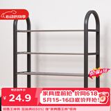 安尔雅 鞋架门口多层简易鞋柜客厅宿舍出租房收纳架子加粗  四层50cm