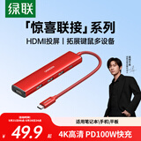 绿联「惊喜联接系列」Type-C拓展坞转接头扩展坞转HDMI转换器4K适用华为小米笔记本电脑平板手机