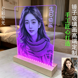 玻璃画像定制真人照片锤子画框敲击照片18岁七夕生日礼物送女朋友 A4（20×30cm）送七彩底座138元