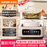 苏泊尔（SUPOR）电炖锅 煲汤锅隔水炖锅0涂层家用多功能锅炖蒸煮一体17L电炖盅炖汤锅电蒸锅 DZ20FC871