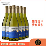 Concha y Toro干露缘峰经典霞多丽干白葡萄酒 750ml*6瓶整箱 智利原瓶进口红酒