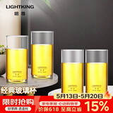 明尊（LIGHTKING）玻璃水杯茶杯 牛奶果汁杯办公室男女茶水杯耐热玻璃杯子套装 CP'20【100ml】4只装