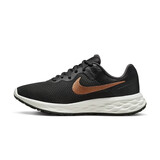 耐克NIKE跑步鞋女子透气REVOLUTION 6低帮运动鞋DC3729-009黑金38