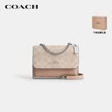 蔻驰（COACH）【品牌直供】女士小号手提单肩斜挎风琴包链条包豆沙粉色CW206