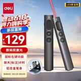 得力（deli）数字物理双激光翻页笔带飞鼠功能 PPT教师演讲笔LED液晶屏希沃白板鸿合 放大标注计时红光MA223