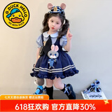 G.duck洛丽塔公主裙女童连衣裙夏季朱迪儿童裙子兔子警官生日蓬蓬裙春秋 朱迪裙子+裙撑 100 尺码2~3岁【 90-100cm】