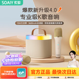 索爱（soaiy）SK2Pro话筒麦克风k歌麦克风音响一体机无线蓝牙音箱唱歌家庭ktv音响套装儿童家用K歌情人节礼物