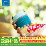 乐扣乐扣（LOCK&LOCK）咖啡杯耐热玻璃水杯子男女学生便携式双饮吸管杯随手杯350ML绿色