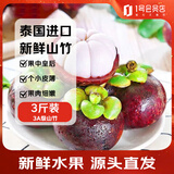 趣尝鲜泰国进口山竹 净重3斤 3A级山竹 单果45g-60g 应季水果 源头直发