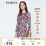 PORTS宝姿商场同款 春夏新品女装圆领花色印花修身连衣裙LN8D223HPP028 黑色印花 XS (2)
