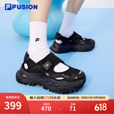 斐乐（FILA）FUSION斐乐潮牌女鞋运动凉鞋休闲运动鞋硬糖凉鞋 黑-BK 35.5