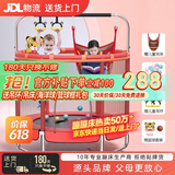 曼迪卡威蹦蹦床室内家用儿童1-3-10岁宝宝砰砰跳跳床小孩蹭蹭床玩具礼物 1.4米 扶手单杠款红承重700斤 加厚护网/吸盘静音防滑腿