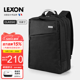 乐上（LEXON）商务电脑包15.6/16英寸通勤双肩包防泼水书包笔记本双层背包男黑