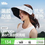 蕉下（beneunder）遮阳帽子女黑胶贝壳防晒帽男太阳帽便携空顶帽大帽檐全脸遮阳 蓝