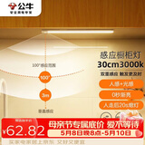 公牛（BULL）感应橱柜灯衣柜灯LED人感光感磁吸 卧室床沿玄关小夜灯30CM3000K