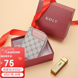 高尔夫（GOLF）卡包女时尚印花多卡位大容量女士零钱包短款银行卡袋生日礼物女