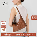 VANESSA HOGAN VH女包冉冉hobo包通勤手提包油蜡牛皮斜挎单肩包生日礼物送女友