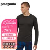 巴塔哥尼亚（Patagonia） 男士秋冬户外保暖舒适透气C3功能内衣上装Cap Mw Crew C3 44427 BLK L 180/185(CM) 76/85(KG)