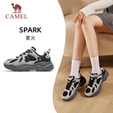 骆驼（CAMEL）【星火】女鞋新款复古运动鞋网面透气厚底增高休闲百搭老爹鞋子