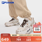 FILA FUSION斐乐官方潮牌硬糖奶茶|女款厚底增高休闲运动老爹鞋-尺码偏大